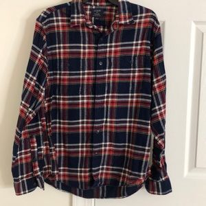 Plaid long sleeve button up